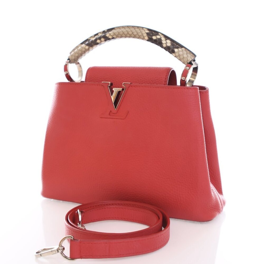 Louis Vuitton Python-Trimmed Taurillon Capucines … - image 3